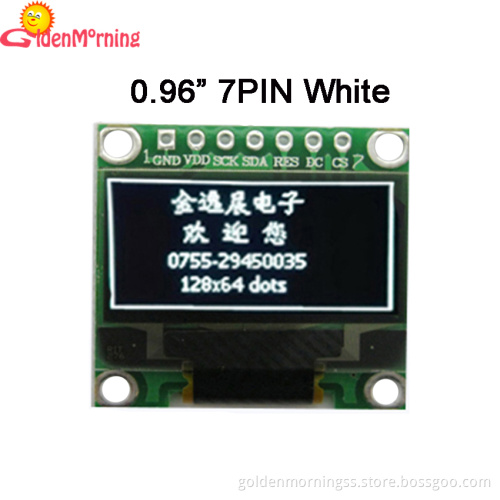 0.96" OLED display module , 128 x 64 pixels resolution, white colors